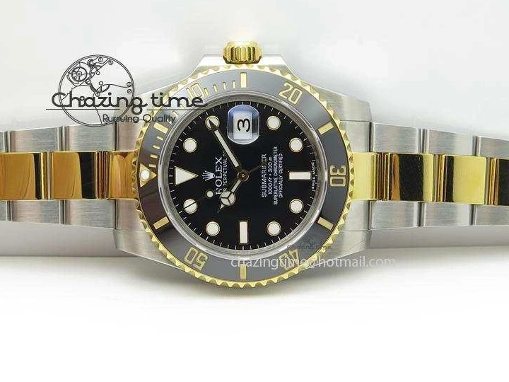 AAA Replica Watches SS Best LN Edition 116613 ETA Submariner Black 3986 YG Bracelet Bp-Maker RelaxedFit On Dial 0117